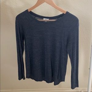 Vince heathered navy long sleeve shirt